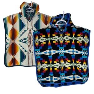 Pendleton Kids Youth Towel Hooded Poncho Southwest Aztec Swim Cover Up Lot of 2